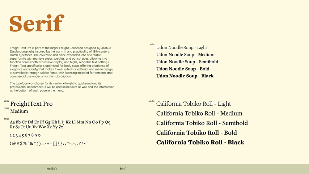 Serif for Kuniko's Redesign